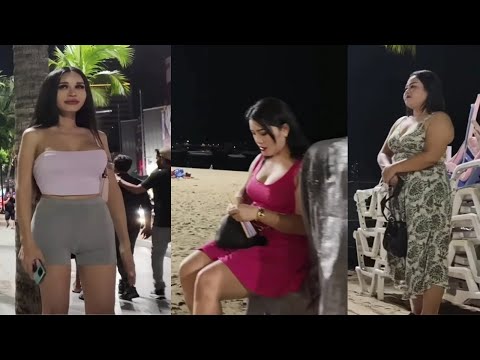 [4k] Pattaya beach road freelancers | thailand nightlife |