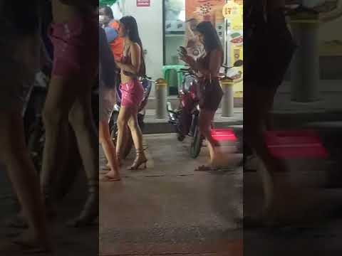 Cute Bar Girls Walking Down Soi Buakhao Pattaya