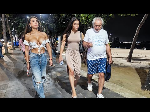 4K Quality! Pattaya Beach Road Ladies Scenes